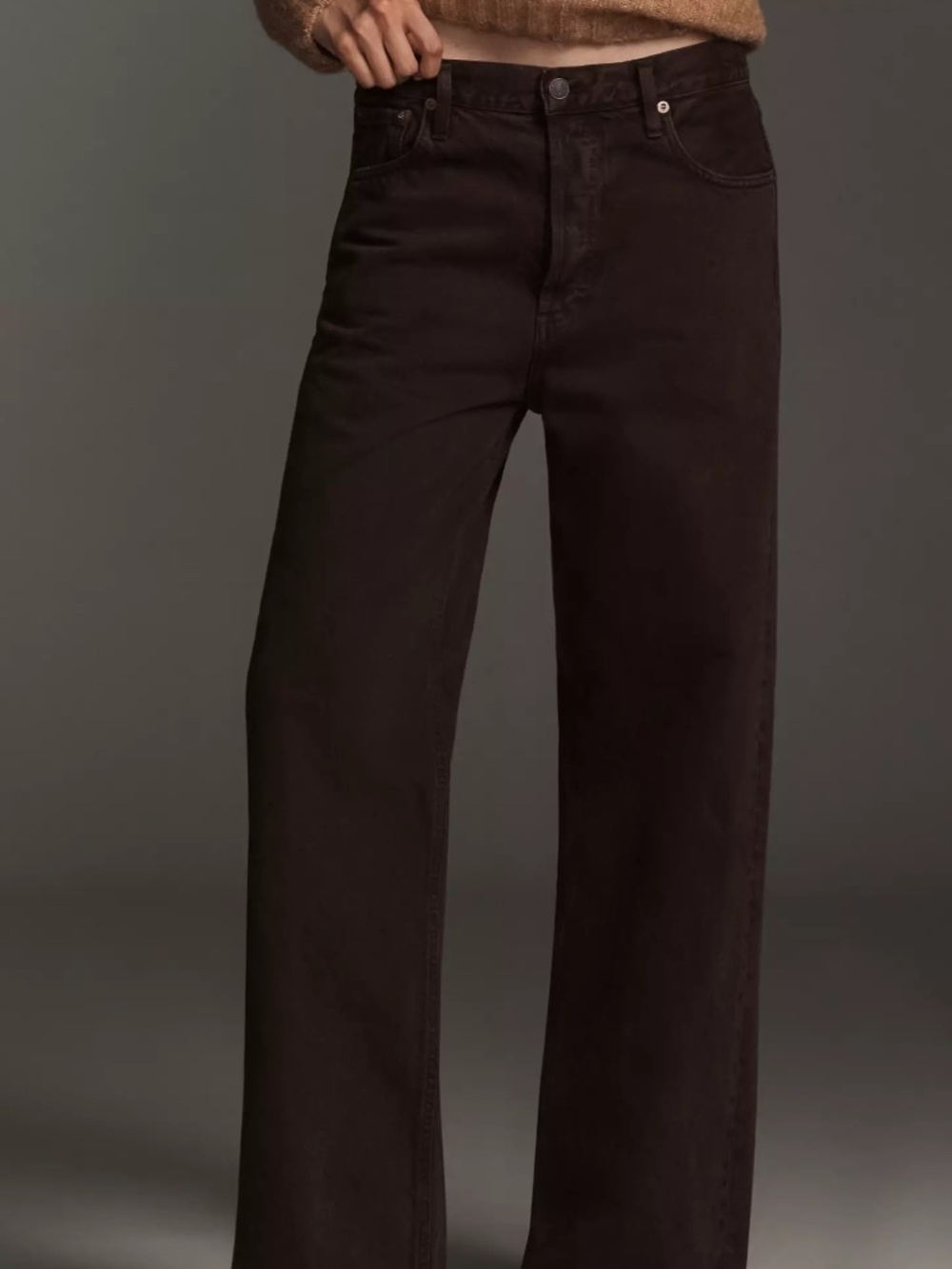 AGOLDE Ren High Rise Wide Leg Ankle Jeans in Sloe Berry size 28 - Picture 3 of 12